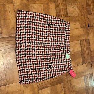 Red / black/ White A line mini skirt